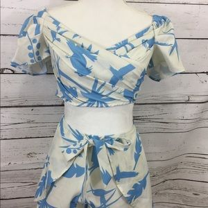 Apeach two pieces crop tops and short pants